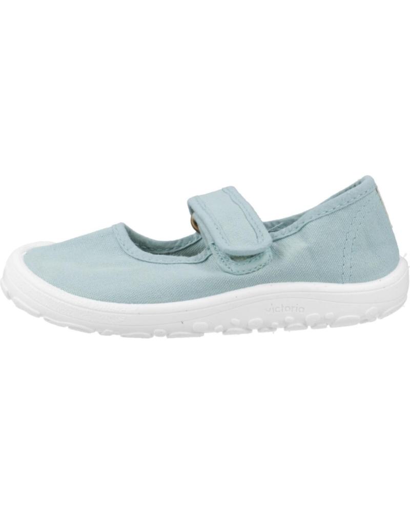 VICTORIA ZAPATILLAS NINA MODELO MERCEDITA COLOR AZUL MANZANA