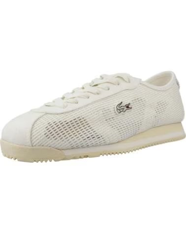 LACOSTE BASKETS CLUB-LOW POUR FEMME BEIGE WHTYLW