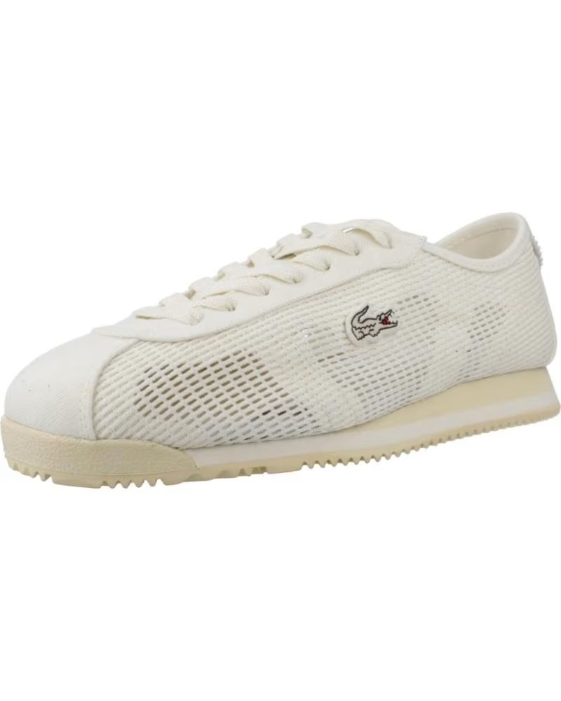 LACOSTE BASKETS CLUB-LOW POUR FEMME BEIGE WHTYLW