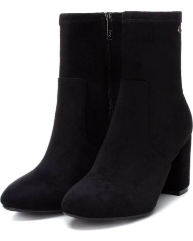 XTI 140631 SCHWARZE STIEFELETTEN AUS WILDLEDER MIT MITTELHOHEM BLOCKABSATZ NEGRO