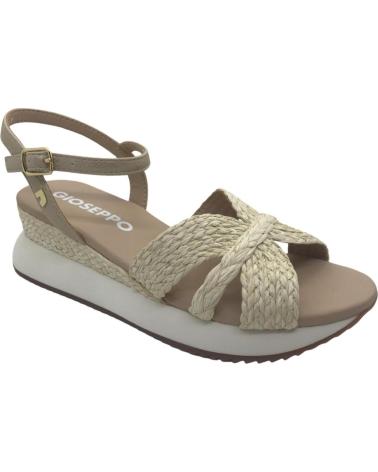SANDALIAS GIOSEPPO GUILDHALL 74009-P DE RAFIA CON CUÑA NATURAL BEIGE BEIG