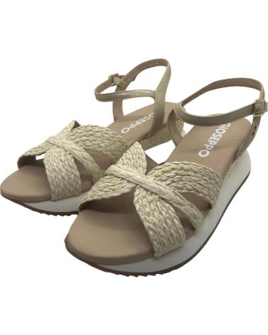 SANDALIAS GIOSEPPO GUILDHALL 74009-P DE RAFIA CON CUÑA NATURAL BEIGE BEIG
