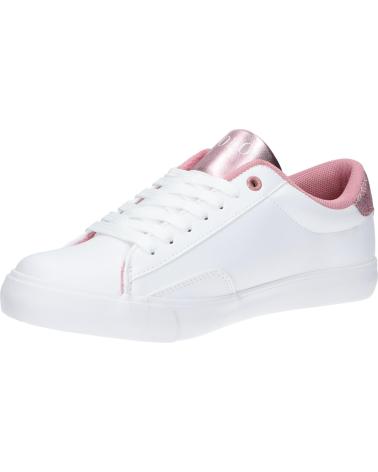 Sneaker für Damen POLO RALPH LAUREN RF104103 THERON IV WHITE SMOOTH PU-LT PINK-GLITTER
