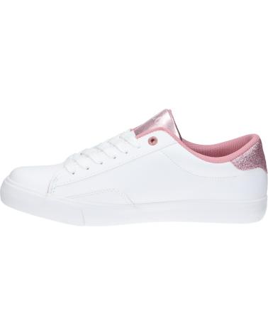 Sneaker für Damen POLO RALPH LAUREN RF104103 THERON IV WHITE SMOOTH PU-LT PINK-GLITTER