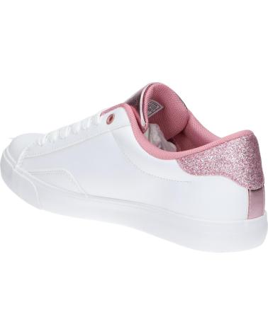 Sneaker für Damen POLO RALPH LAUREN RF104103 THERON IV WHITE SMOOTH PU-LT PINK-GLITTER