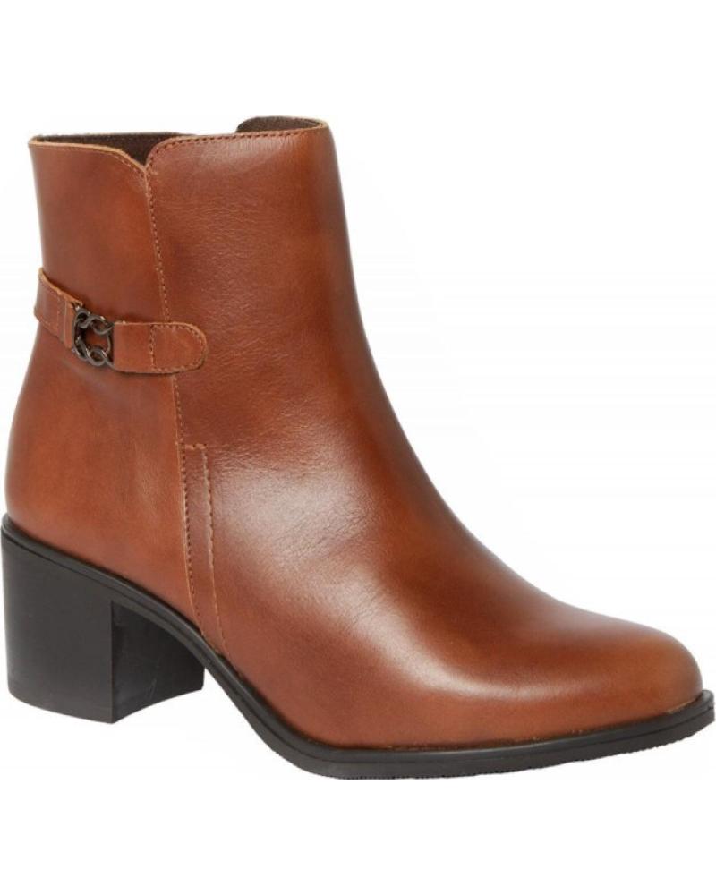 Botines de Mujer RODRI - BOTIN ADORNO PIEL TACON MEDIO CUERO