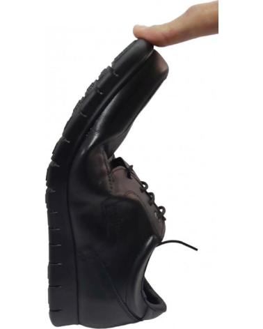 Scarpe-De-Mujer-MAXI-CONFORT-ZAPATO-CORDON-PIEL-NEGRO