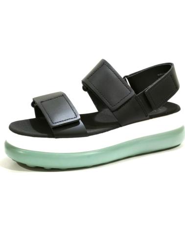 Woman Sandals CAMPER SANDALIA CASUAL DE PIEL CON PLATAFORMA DE GOMA NEGRO