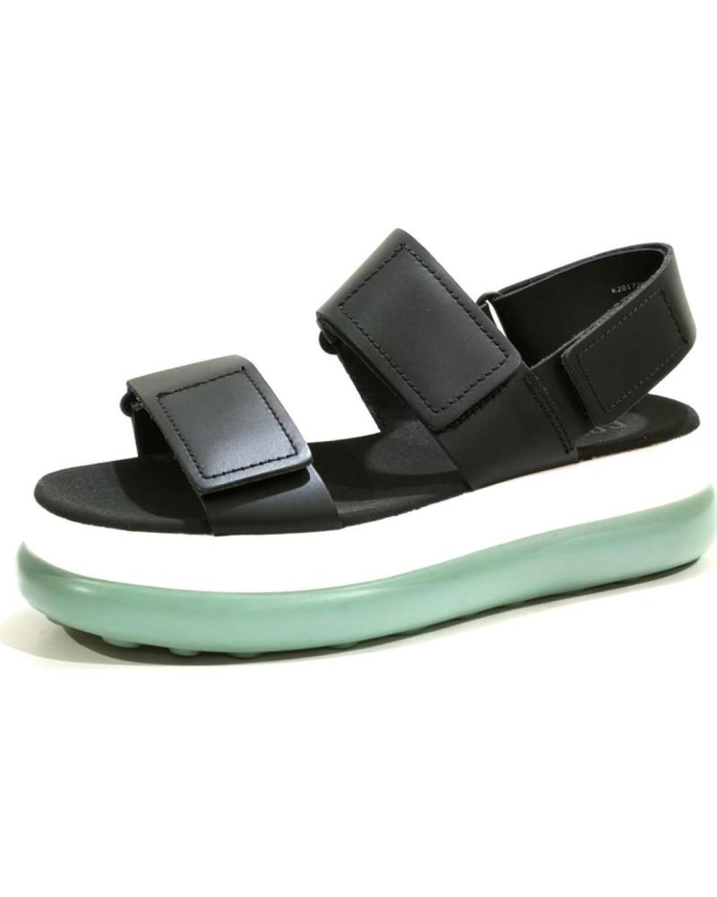 Woman Sandals CAMPER SANDALIA CASUAL DE PIEL CON PLATAFORMA DE GOMA NEGRO