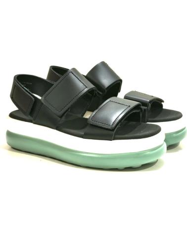 Woman Sandals CAMPER SANDALIA CASUAL DE PIEL CON PLATAFORMA DE GOMA NEGRO