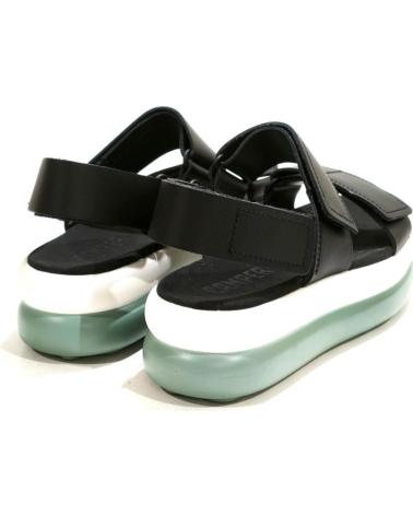 Woman Sandals CAMPER SANDALIA CASUAL DE PIEL CON PLATAFORMA DE GOMA NEGRO
