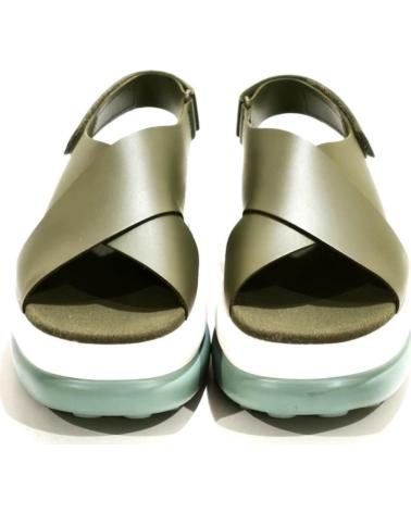 Sandals-De-Mujer-CAMPER-SANDALIA-CASUAL-DE-PIEL-CON-PLATAFORMA-DE-GOMA-VERDE