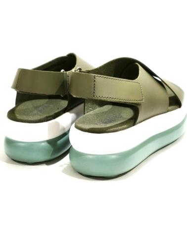 Sandals-De-Mujer-CAMPER-SANDALIA-CASUAL-DE-PIEL-CON-PLATAFORMA-DE-GOMA-VERDE