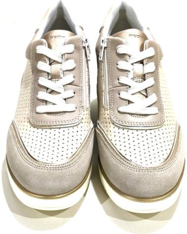 Woman Trainers GEOX ZAPATO CASUAL DE PIEL CON CUNA DE GOMA BEIG TAUPE