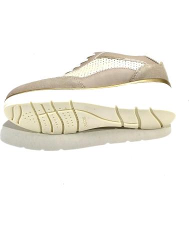 Woman Trainers GEOX ZAPATO CASUAL DE PIEL CON CUNA DE GOMA BEIG TAUPE