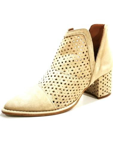 Stivaletti per Donna POPA BOTIN CASUAL DE ANTE TROQUELADO CON TACON BEIG