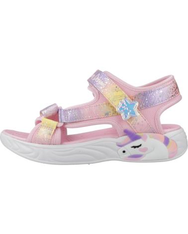 SANDALES SKECHERS FILLE LICORNE ROSES IRISÉES LPMT