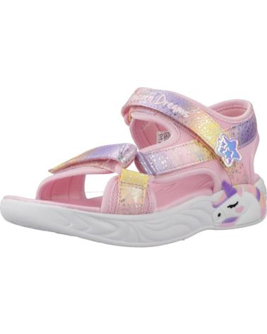 SANDALES SKECHERS FILLE LICORNE ROSES IRISÉES LPMT