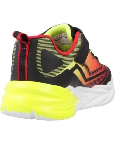 SKECHERS ZAPATILLAS DE RUNNING 400139L-BKRD EN PARA NINOS UNISEX BLACK SYNTHETIC - RED YELLOW TEXTILE - YELLOW TRIM