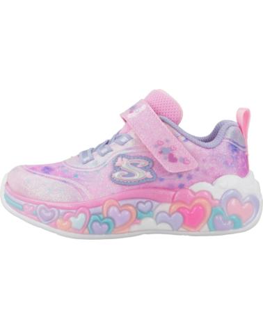 Sportif pour Fille SKECHERS ZAPATILLAS NINA MODELO ETERNAL HEART LIGHTS COLOR ROSA LPMT