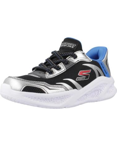 Sportif-De-Niño-SKECHERS-ZAPATILLAS-NINO-MODELO-METEOR-LIGHTS-COLOR-NEGRO-SLBK