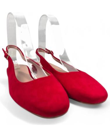 Sandalias de Mujer TIMBOS TACON DESTALONADO MUJER 131110 ROJO