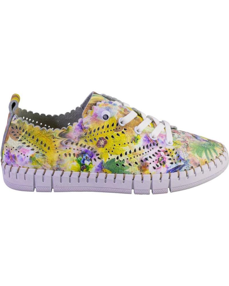 Sneaker für Damen THE HAPPY MONK CRETA014FLOR ZAPATILLAS CASUAL DE MUJER MULTI MORADO