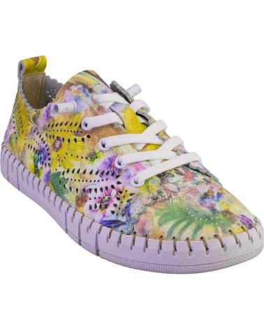 Sneaker für Damen THE HAPPY MONK CRETA014FLOR ZAPATILLAS CASUAL DE MUJER MULTI MORADO