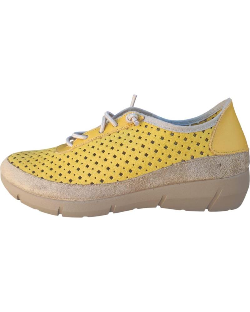 Sapatos de Mulher CUQUE ZAPATO COMODO EN PIEL CORDON ELASTICO Y PLANTILLA EXTRAIBLE AMARILLO