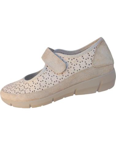 Zapatos de Mujer CUQUE MERCEDITAS COMODAS EN PIEL VELCRO Y PLANTILLA EXTRAIBLE MARRóN