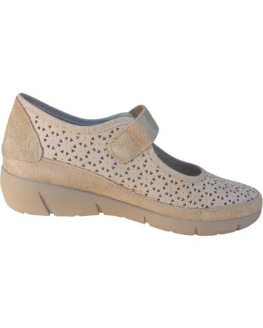 Zapatos de Mujer CUQUE MERCEDITAS COMODAS EN PIEL VELCRO Y PLANTILLA EXTRAIBLE MARRóN