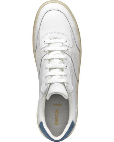 Esportes  de Homem GEOX ZAPATILLAS LOWCUT DE C1260WHITE-AVIO