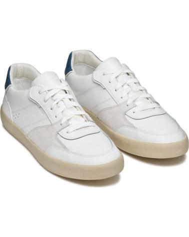 Esportes  de Homem GEOX ZAPATILLAS LOWCUT DE C1260WHITE-AVIO
