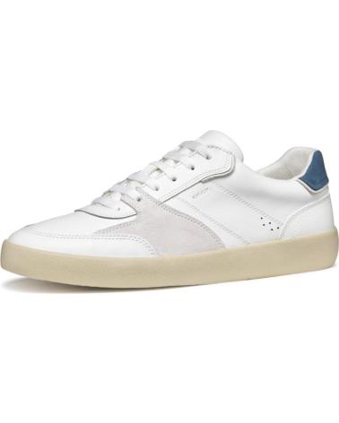 Esportes  de Homem GEOX ZAPATILLAS LOWCUT DE C1260WHITE-AVIO