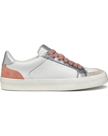 Esportes  de Mulher GEOX ZAPATILLAS CORDONES C125QWHITE-DK SKIN