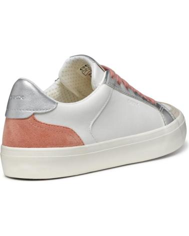 Esportes  de Mulher GEOX ZAPATILLAS CORDONES C125QWHITE-DK SKIN