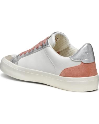 Esportes  de Mulher GEOX ZAPATILLAS CORDONES C125QWHITE-DK SKIN