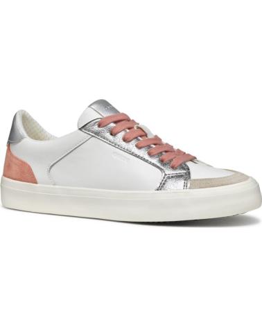 Esportes  de Mulher GEOX ZAPATILLAS CORDONES C125QWHITE-DK SKIN