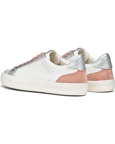 Esportes  de Mulher GEOX ZAPATILLAS CORDONES C125QWHITE-DK SKIN