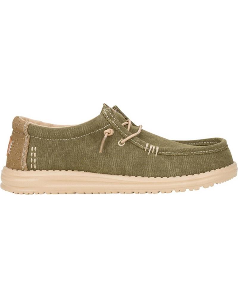 Man Boat shoes HEY DUDE WALLY WORWEAR KAKI