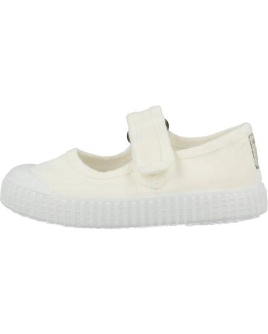 girl Flat shoes VICTORIA MERCEDITA 136605 LONA BLANCO