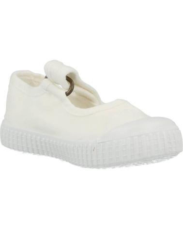 girl Flat shoes VICTORIA MERCEDITA 136605 LONA BLANCO