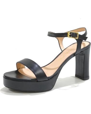 Sandalen für Damen UNISA SANDALIA VESTIR DE PIEL CON TACON Y PLATAFORMA NEGRO