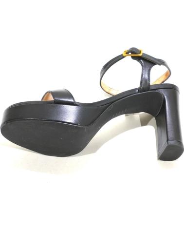 Sandalen für Damen UNISA SANDALIA VESTIR DE PIEL CON TACON Y PLATAFORMA NEGRO