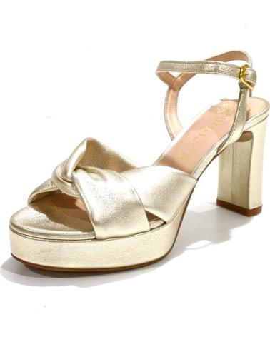 Sandalias de Mujer UNISA SANDALIA VESTIR DE PIEL CON TACON Y PLATAFORMA PLATINO