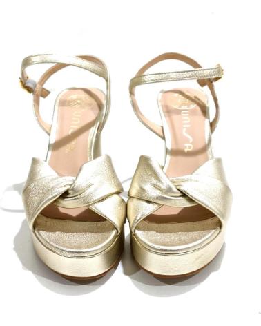Sandalias de Mujer UNISA SANDALIA VESTIR DE PIEL CON TACON Y PLATAFORMA PLATINO