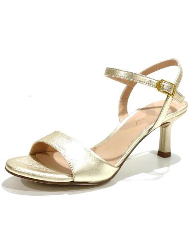 Sandalen für Damen UNISA SANDALIA VESTIR DE PIEL CON TACON Y PLATAFORMA PLATINO