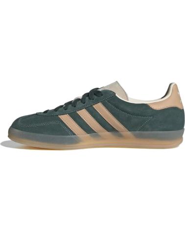 Man Trainers ADIDAS GAZELLE INDOOR JH5402 SHADOW GREEN - WARM SANDSTONE - WONDER SAGE GREEN