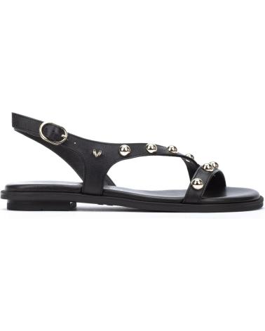MARTINELLI 1535 B152Z FLACHE SANDALE AUS SCHWARZEM LEDER NEGRO