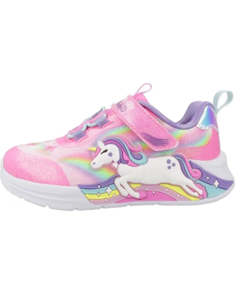 TÊNIS SKECHERS UNICORN CHASER PKMT ROSA PARA MENINA PKMT